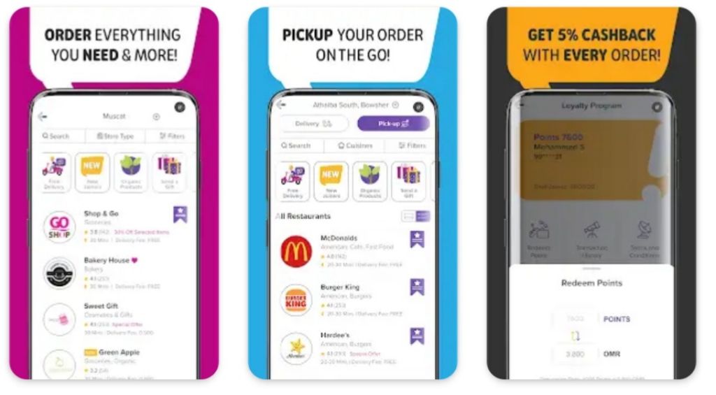 food delivery apps in muscat
