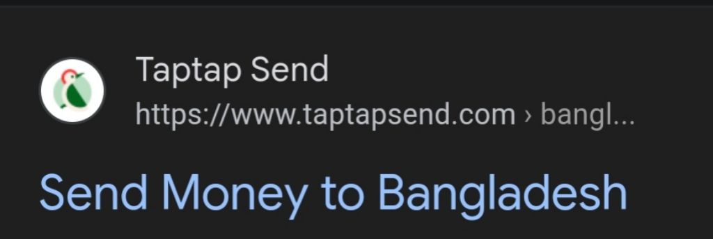 taptap send bangladesh