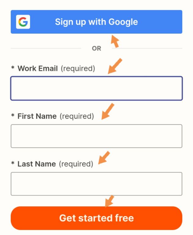 zapier sign up